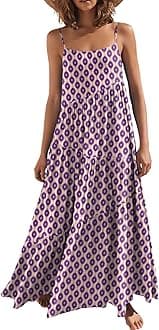 ANRABESS Women’s Summer Casual Loose Sleeveless Spaghetti Strap Asymmetric Tiered Beach Maxi Long Dress