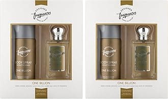 One Billion Male Twin Gift Set - Includes 150ml Body Spray Deodorant Cans, 50ml Men’s Eau De Parfum Sprays - For Instant Freshness on The Go - Long Lasting Smells