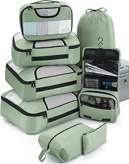 Veken8 Set Packing Cubes for Suitcases, Travel Essentials Bag Organizers for Carry on, Luggage Organizer Bags Set for Travel Accessories in 4 Sizes (Extra Large, Large, Medium, Small)