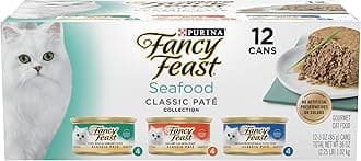 PURINA Fancy Feast Adult Classic Dry Seafood Feast Collection Cat Food(24) 3 Oz. Cans,1 Count