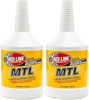 Red Line(50204) SAE 75W80 API GL-4 Manual Transmission and Transaxle Lubricant - Car Gear Oil (2 Quart)