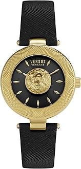 Versus VersaceBrick Lane Lion Collection Womens Fashion Watch Featuring Genuine Leather Adjustable Strap and Sunray Dial