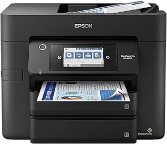 Workforce Pro WF-4830 Wireless All-in-One Printer with Auto 2-Sided Print, Copy, Scan and Fax, 50-Page ADF, 500-sheet Paper Capacity, and 4.3" Color Touchscreen, Works with Alexa, Black, Large