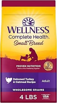 Complete Health Small Breed Dry Dog Food with Grains, Natural Ingredients, Made in USA with Real Turkey, For Dogs Up to 25 lbs, (Adult, Turkey & Oatmeal, 4-Pound Bag)