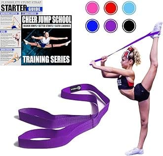 Cheerleading Flexibility Stunt Strap - Improve Stretching and Perfect Stunts for Cheer, Dance, and Gymnastics - Digital Training Download and Starter Guide - Available in 7 Colors