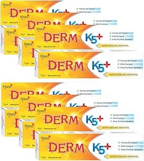 Kisra Derm K5+ Cream for Itching and fungal infection 15gm (Pack of 6)