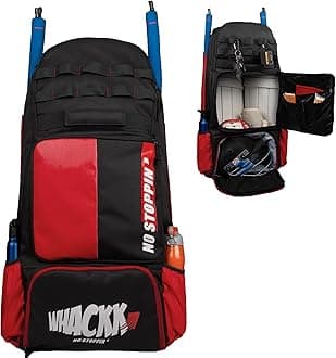 WHACKK Condor Red Black 89L Unisex Cricket Kit Bag Backpack | Adult Size | 2 Bat | Shoe/Helmet Pocket | Main Compartment 20" Leg Pad |2 Bottle Holder | Easy Access Pocket | Player Edition Senior