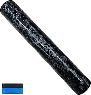 NewL Forged Carbon Fiber Black Vinyl Wrap Sticker Free Bubble Air Release DIY Decal Car Auto Vehicle Morotcycle Self Adhesive (Splinter-Black, 2.5cm x 900cm)