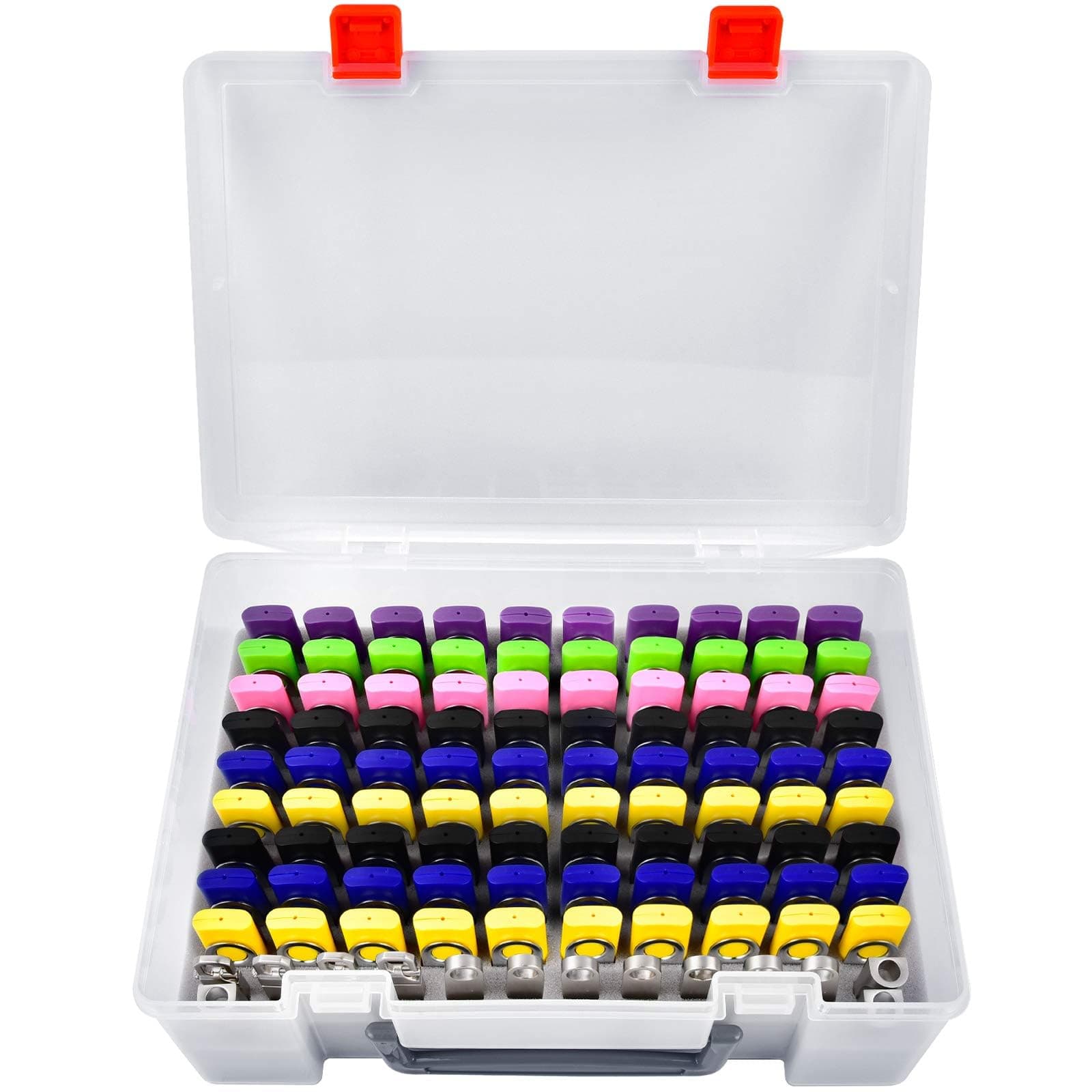 Flash Drive Case USB Memory Stick SD Card Storage Organizer- Holds 104pcs Thumb Drive Electronic Accessories Holder for Sandisk/ for Samsung/ for Inland/ for PNY/ for Netac (White)