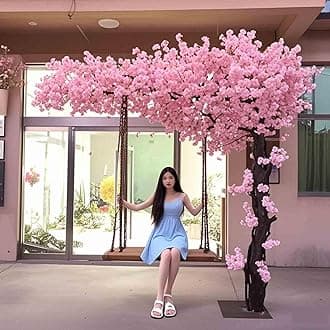 Cherry Blossom Tree Artificial Cherry Blossom Trees Fake Cherry Blossom Tree Indoor Outdoor Home Office Party Wedding,A,301x251cm/9.8x8.2ft