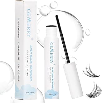 GEMERRY Lash Remover for Lash Extensions 5ml Eyelash Cluster Glue for Lash Clusters Self-Use Lash Extension Remover Gentle Mascara Wand Lash Glue Remover