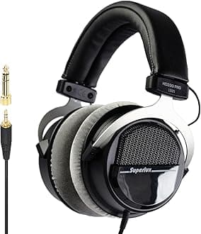 Superlux HD 330PRO,150 ohms, Over-Ear Headphones, Professional Semi-Open Wired Headphones with 40mm Neodymium Drivers and Solid Bass, 3.5mm Jack for Recording Music, Podcast, Studio Monitoring, Mixing