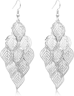 Dangle Earrings for Women Handmade Boho Super Lightweight Chandelier Dangle Drop Earring Gold Silver Plated