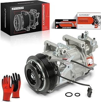 A-Premium Air Conditioner AC Compressor with Clutch Compatible with Nissan Altima 2.5L 2007 2013-2018, Rogue 2.5L 2014-2020, VCS-14EC Style (Not DKS17D), w/Two Plugs