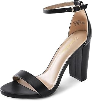 DREAM PAIRS Women's Hi-Chunk High Heel Pump Sandals