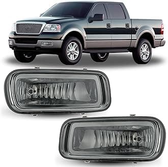 Nilight Fog Lights Assembly Compatible with 2004 2005 2006 Ford F-150 F150 Left Driver and Right Passenger Side Smoke Lens Fog Lamps Replacement with H10 12V 42W Bulbs