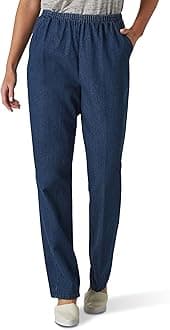 Chic Classic Collection Womens Cotton Pull-on Pant with Elastic Waist