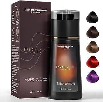 Hair Dye Shampoo, Haircare Instant Dye Shampoo, Hair Dye Shampoo 3 in 1 for Gray Hair, Color Shampoo Hair Dye for Hair Coverage, Keeping Hair Healthy and Shiny (Dark Brown)