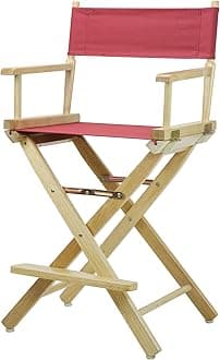 24-Inch, Natural Frame/Burgundy Canvas : Casual Home Natural Frame Canvas Director Chair, 24", Burgundy