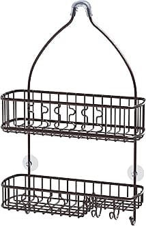 Simple Houseware Bathroom Hanging Shower Head Caddy Organizer, Bronze (26 x 16 x 5.5 inches)
