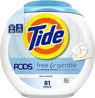 PODS Free & Gentle Laundry Detergent Soap Pods, 81 count