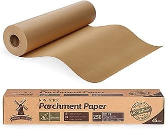 Unbleached 15 x 200 ft Parchment Baking Paper Roll - 250 Sq.Ft for Baking, Cooking, Grilling, Air Fryer and Steaming