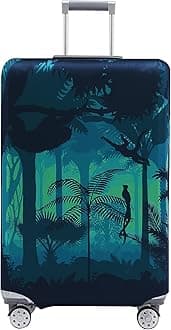 Travelkin Luggage Cover, Washable Suitcase Cover Suitcase Protector Anti-Scratch Suitcase Cover Fits 18-32 Inch Luggage, 2-Amazon Rainforest