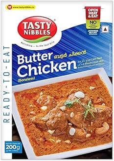 Tasty Nibbles Butter Chicken 200g | Open Heat & Eat | Non-Vegetarian | No Added Preservatives | Japanese Retort Technology [Pack of 1]