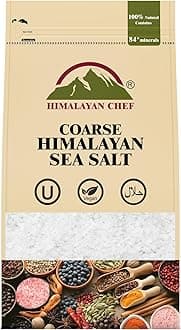 Himalayan Chef Sea Salt, Coarse Grains, 48 Ounce Resealable Bag – All Natural and Hand Harvested Unrefined Salt, Gluten Free, Non-GMO Seasoned Salt