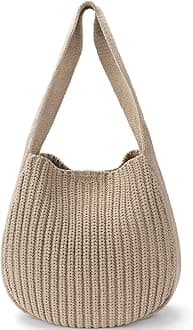 hatisanCrochet Bags for Women - Summer Beach Tote, Aesthetic Hippie Knit BagGlobal Recycled StandardGlobal Recycled StandardGlobal Recycled Standard