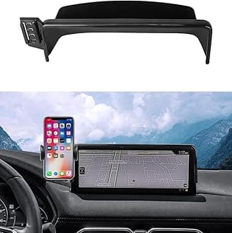 Autorder Car Phone Holder for 2021-2025 Mazda CX-5 CX5 Accessories Phone Mount with Dash Organizer for CX5 with 10.25-Inch Screen Cell Phone Automobile Cradles Hands-Free 360 Degree Rotation