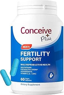 CONCEIVE PLUS Fertility Support for Men | Fertility Supplements for Men with Zinc, Vitamin C, E, Selenium | Motility Activator Multivitamin for Sperm Health & Conception | 60 Caps for 30 Days