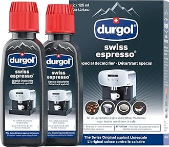 Durgol Descaler for Coffee Machines, Swiss Espresso Special Descaler Liquid Compatible with All Coffee Makers, 2x125 millilitres
