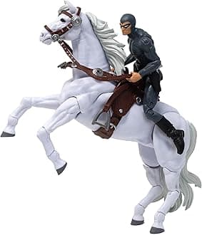 Boss Fight StudioHero H.A.C.K.S. 21st Phantom and Hero Steed Action Figures, Highly Articulated Collectible Figurine with Accessories Including Pistols and Posable Horse with Saddle and Stand – 1:18