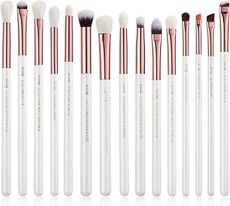 15Pcs Pearl White/Rose Gold Professional Makeup Brushes Set Make up Brush Tools kit Eye Liner Eyeshadow Eye Brushes Make-up T217