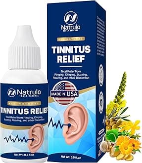 Tinnitus Relief for Ringing Ears – Natural Ear Ringing Drops for Tinnitus Treatment – Sooth Discomfort, Reduce Ear Noise – Ear Cleaner Ear Wax Removal Drops Improve Hearing & Ear Health, Made in USA