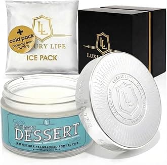 LUXURY LIFE BUTTER - Irresistibly Scented Body Butter with Hyaluronic Acid for Ultimate Moisture. Luxurious Natural Fragrance. Hydrates for a Non-Greasy Glamorous Glow, Intimate Dessert, 5 oz.