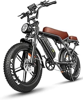 V8 Series Electric Bike for Adults, Ebike Peak 500W/1000W, 20/31 MPH, 10.4/15/30 AH Removable Battery, 16''/20" Fat Tire Electric Bike, 7-Speed Gear Electric Bicycles, Dual Disc Brakes