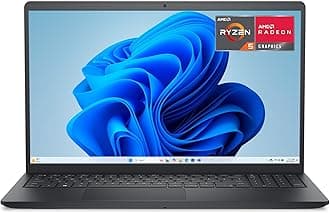 15 Laptop DC15255-15.6-inch FHD 120Hz Display, AMD Ryzen 5-7520U, 8GB LPDDR5 RAM, 512GB SSD, AMD Radeon 610M Graphics, Windows 11 Home, Onsite Service - Carbon Black