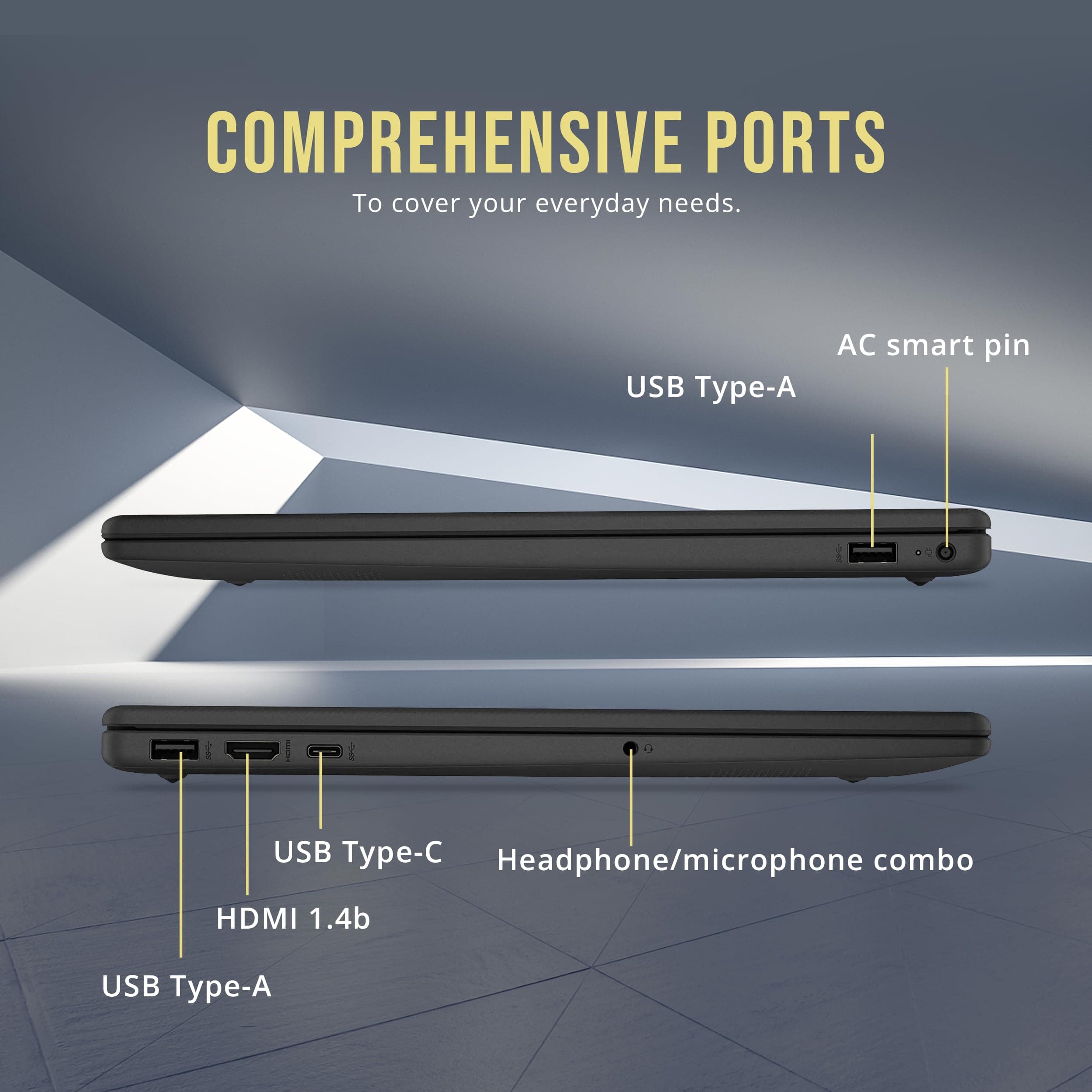 HP 15.6" HD Laptop, Intel N200 Processor, 16GB RAM, 288GB Storage(128GB SSD+160GB Docking Station Set), Intel UHD Graphics, Numeric Keypad, HD Webcam, Wi-Fi 6, 1 Year Office 365, Win 11 S, Black