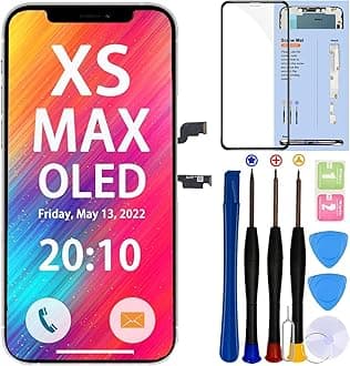 iPhone Xs MAX OLED Screen Replacement, 6.5" 3D Touch Screen Display Not LCD Digitizer Tempered Glass with Repair Tool Kit for A1921 A210 A2102 A2103 A2104