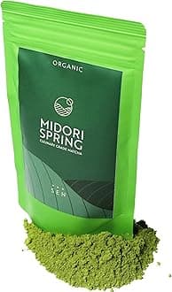 Midori Spring Organic Japanese Matcha Green Tea Powder for Lattes, Cooking and Baking