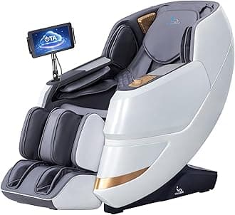 MassaMAX MT339 4D Massage Chair, Full Body Recliner with Auto Footrest, Zero Gravity, OTA Cloud Tech, SL Track, Deep Yoga Stretch, 27 Modes, APP, AI Control, and Heating (White)