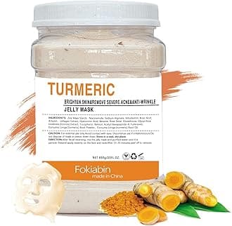 Jelly Mask for Facials, Hydrating & Moisturizing Peel-Off Rubber Gel Face Mask, Skin Care for Deep Hydration & Glow, 23 Fl Oz Jar Professional Spa Use for All Skin Types with Turmeric essence