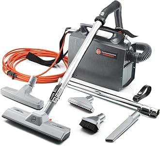 Commercial PortaPower Lightweight Canister Vacuum Cleaner, Bagged Canister Vac with Attachments, 2-in-1 Vac and Blower, Corded Vacuum Cleaners for Commercial Use