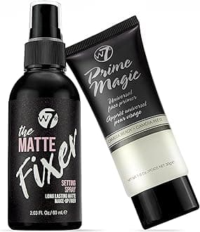Prime Magic & The Fixer Matte Set - Makeup Primer & Setting Spray Duo for a Smooth, Matte Finish - Pore Minimizer & Shine Control - Quick-Drying, Non-Sticky - Vegan & Cruelty-Free