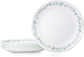 Vitrelle 10.25" Dinner Plates Set, Triple Layer Glass and Chip Resistant, Lightweight Round Plates, 8-Piece Country Cottage