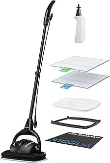 Vapour Premium Steam Mop 9-Piece Set with Ultra Dry Steam; Consumer Reports Recommended; Commercial Grade 295°F & 50 PSI; Invented in Italy; Kills 99.9% Germs & Viruses; 5 Year Warranty