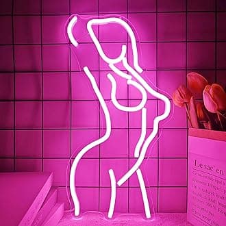 Lady Neon Signs Dimmable Lady LED Neon Signs Decor Sign Women Neon Lights for...