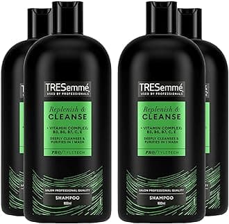 Tresemme Deep Cleansing Shampoo, Hair Care For Men And Women, Fresh Moistuiriser, Softens And Cleans All Hair Styles And Colours Bulk Pack (4 x 900 ml)